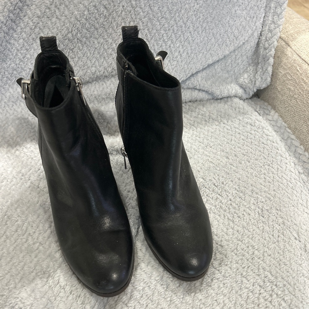 Black coach leather boots
